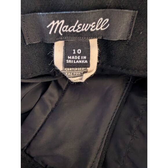 Madewell Women Pants, Business Casual Black Mid-Rise Slim Ankle Pant, Sz 10 - Picture 2 of 10